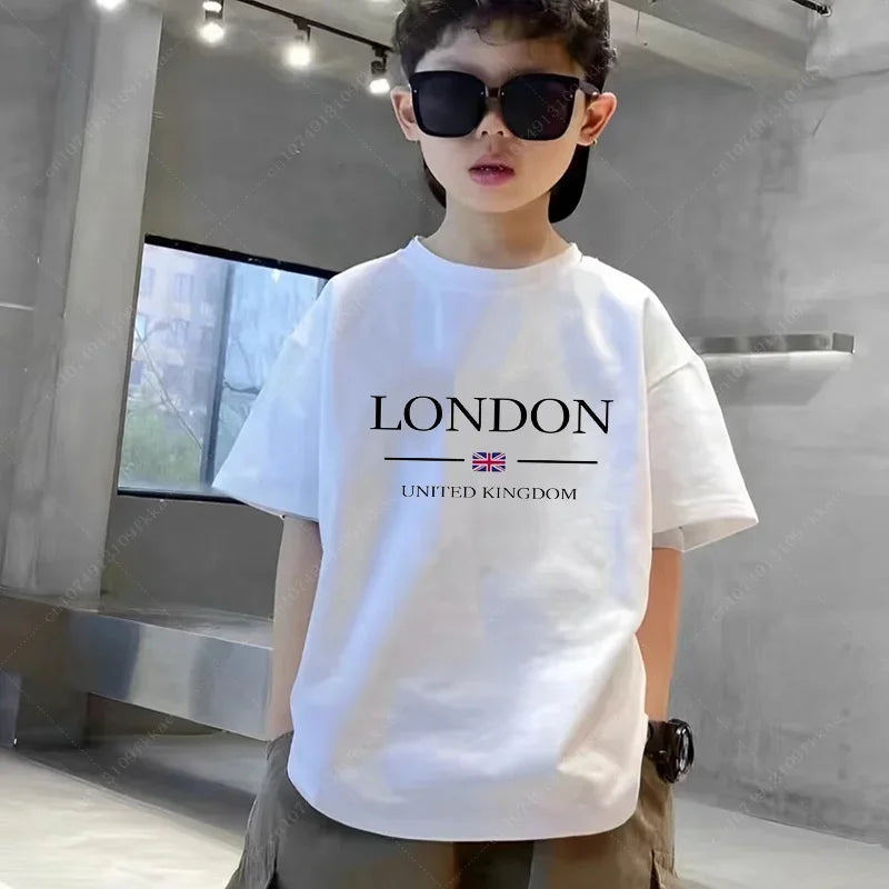 Boy's Milano/London/Barcelona Print Short Sleeved T-Shirts