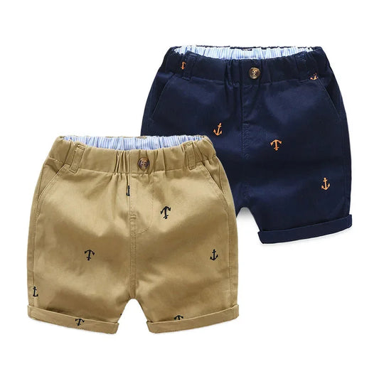 2-9 Year Kid's Cotton Anchor Beach Shorts